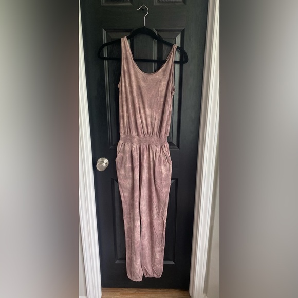 Like New Aerie Brown Tie-Dye Jumpsuit-Size XS - Picture 4 of 8